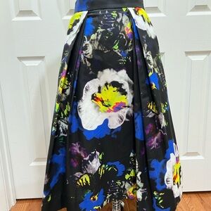 Milly A-Line Midi Floral Skirt